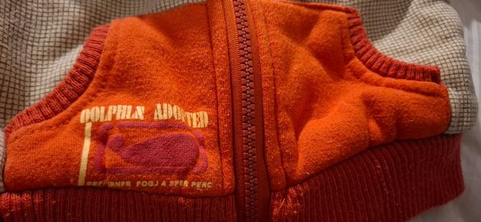 Veste bébé beige et orange. 12-18M - photo numéro 7