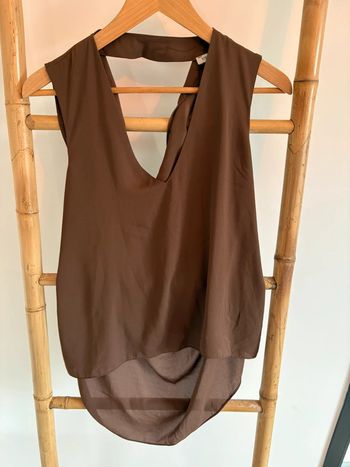 Débardeur blouse marron