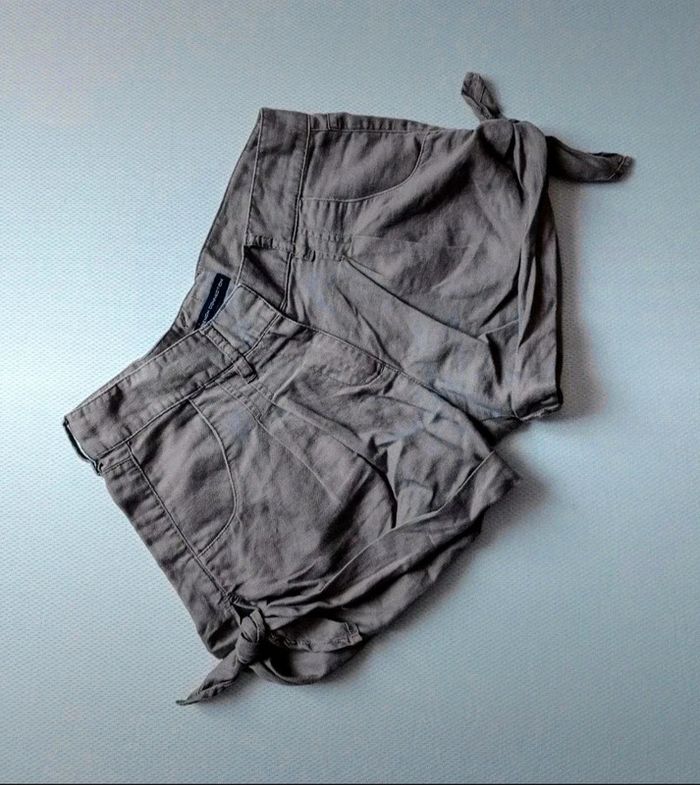 Short lin et coton gris 36
