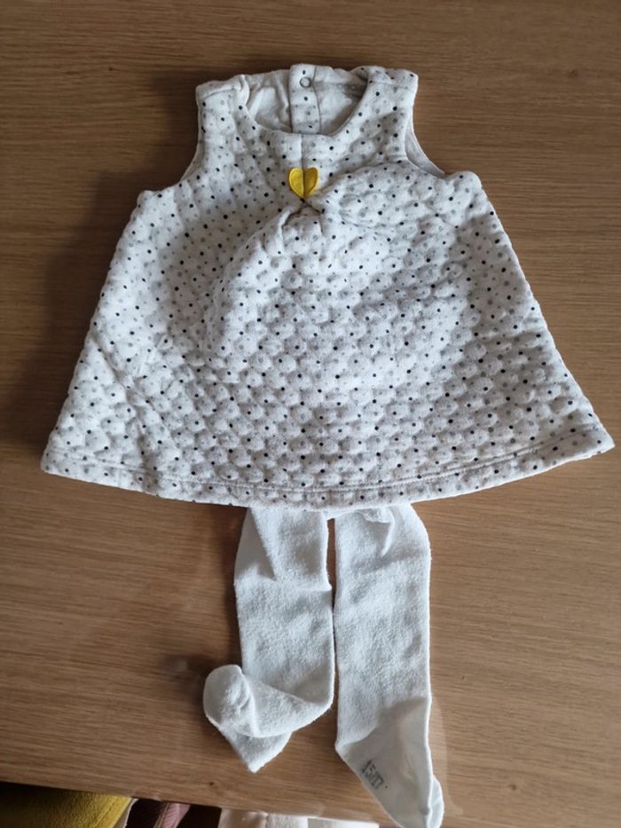 Robe et collant obaibi 1 mois fille