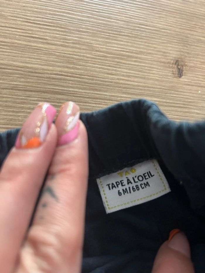 Pantalon en toile bleu marine - photo numéro 4