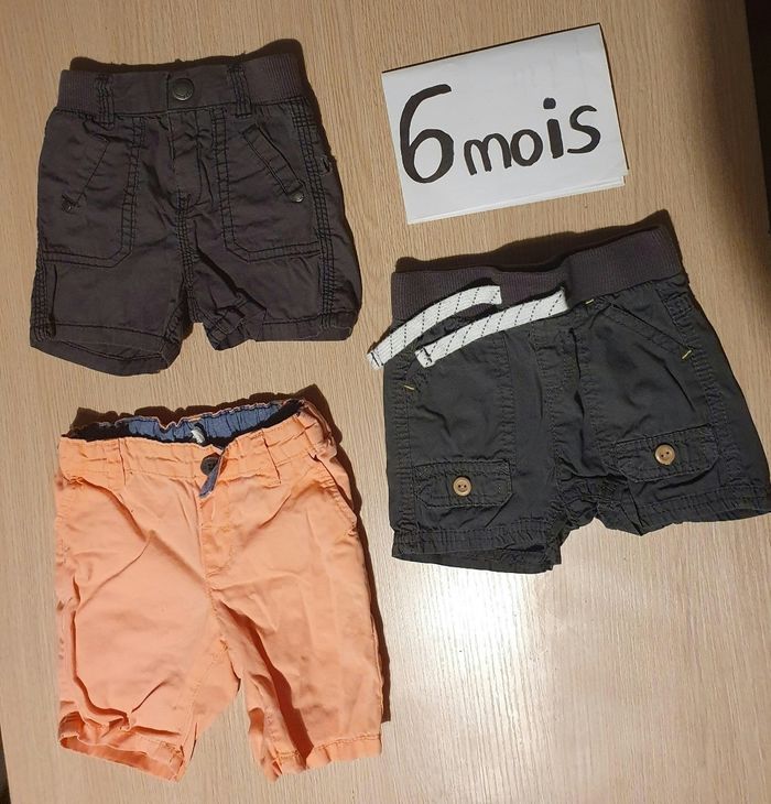 Lot 3 shorts bébé 6mois