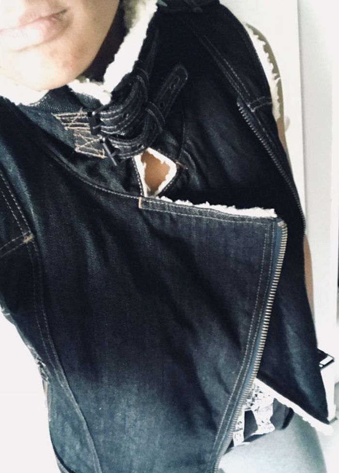 Perfecto en jean sans manches doublé - photo numéro 2