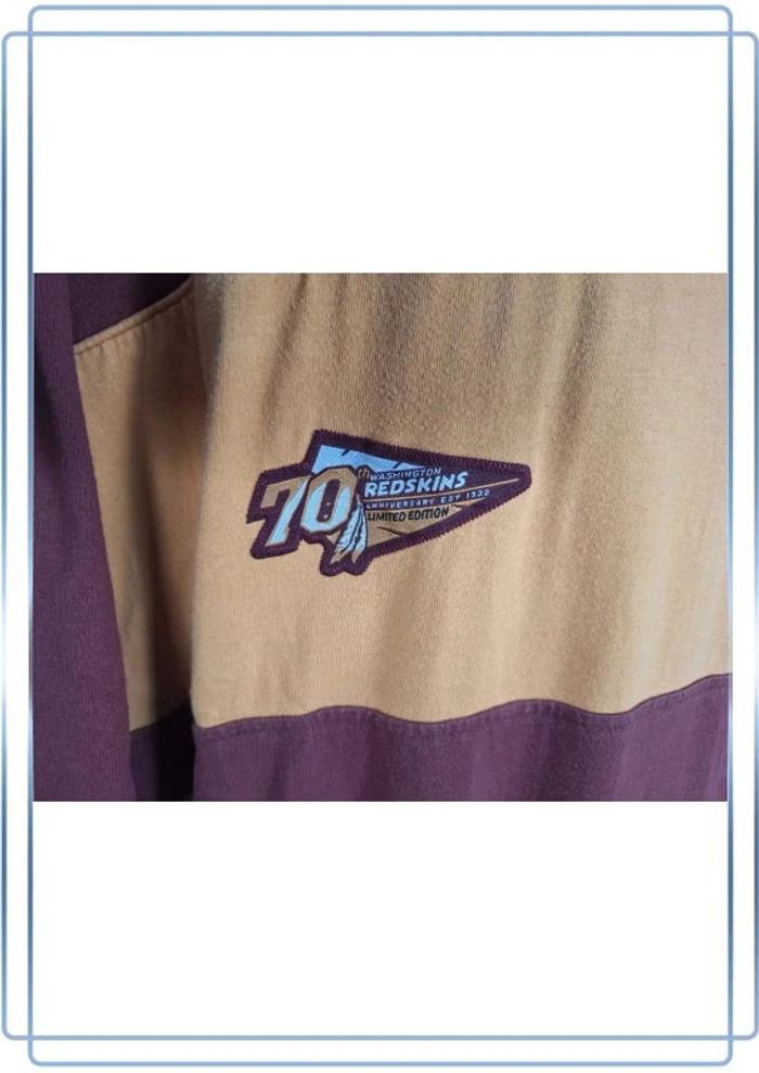 Polo reebok NFL vintage Redskins 70 anniversaire | 2XL oversize US football full broderie (537) - photo numéro 4