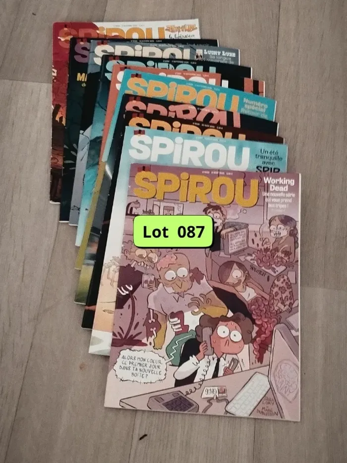 Lot de 10 BD magazines  SPIROU année 2024-25 L087