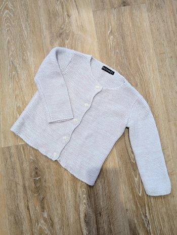 Gilet gris manches longues 24 mois bébé fille