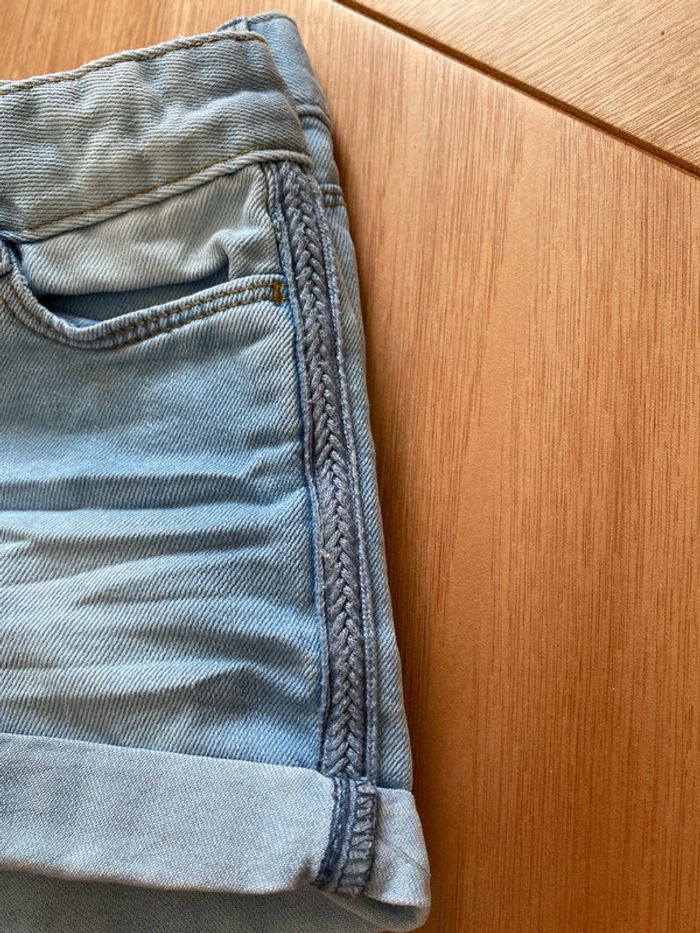 Short en jean bleu clair TAO 3 ans - photo numéro 5