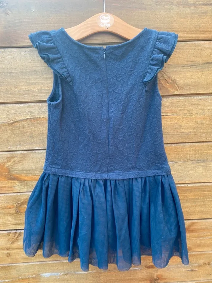Robe bleu marine vertbaudet fête hiver automne tulle 8 ans - photo numéro 6