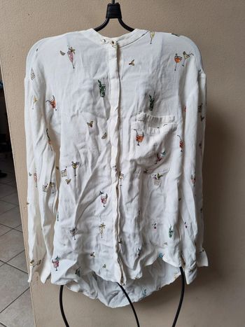 Chemise crème avec dessins