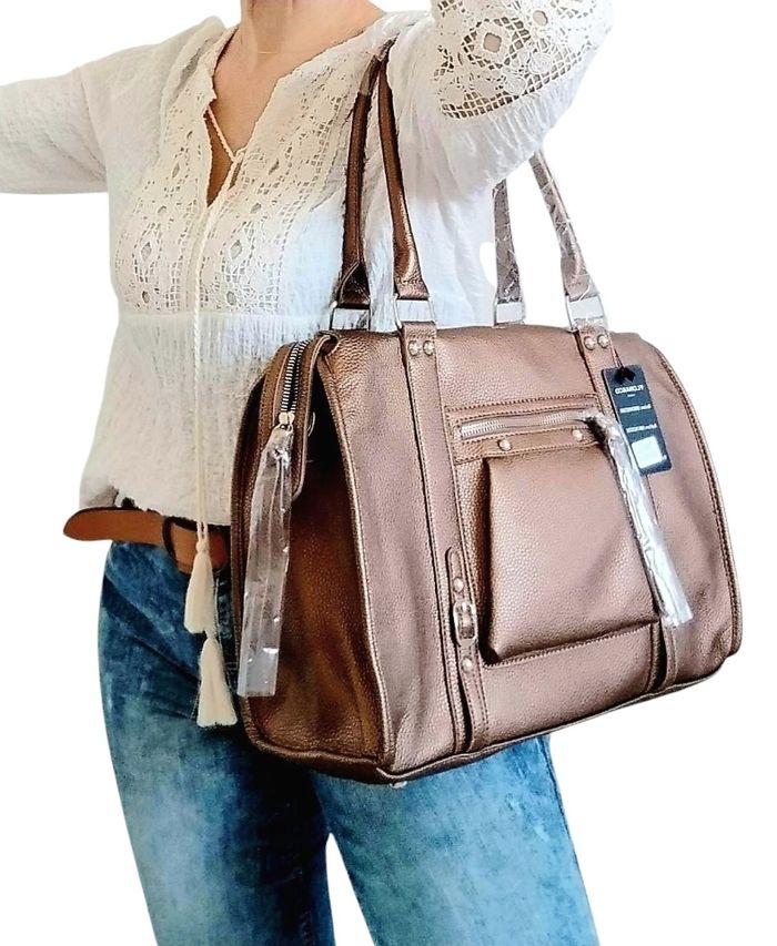 Sac cabas polyvalent et résistant marron métallisé Flora Co - photo numéro 2