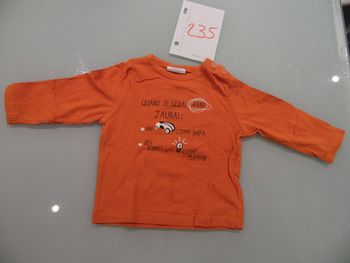 t-shirt 6 mois manche longue kiabi