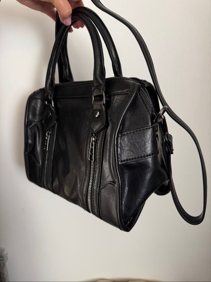 Sac à main femme bowling noir - photo numéro 2