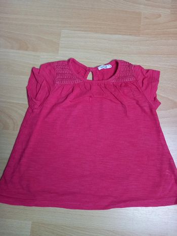 Tee-shirt rose Bout'chou 24 mois TBE