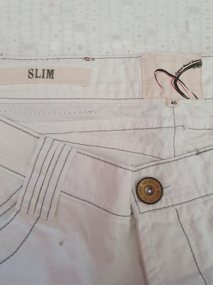 Pantalon slim blanc 46 kiabi - photo numéro 4