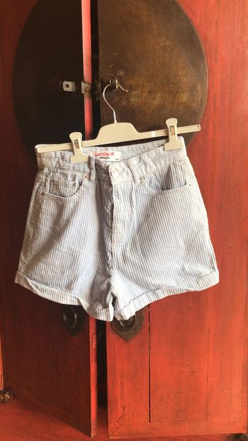 Short en velours bleu ciel Jennyfer taille 34