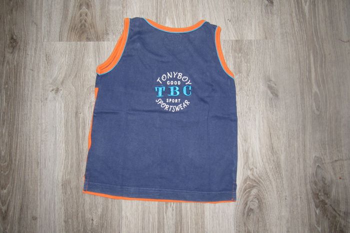 DÉBARDEUR ORANGE ET BLEU GARÇON "TONY BOY" - 8 ANS - n°01 - photo numéro 2