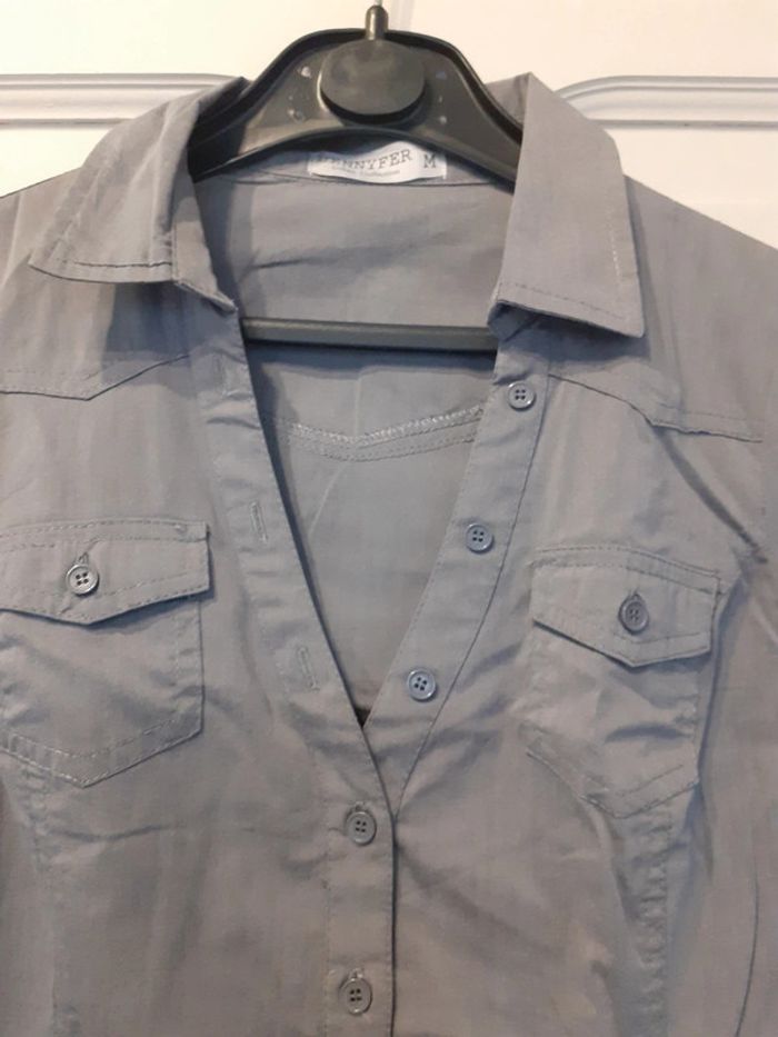 Chemise  gris Claire - photo numéro 9
