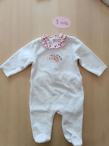 Pijama velours 3 mois