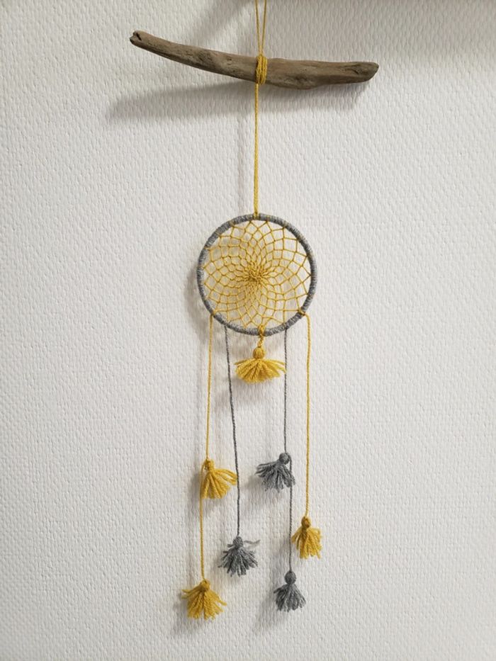 Attrape rêves mobile Dreamcatcher et bois flotté - photo numéro 2