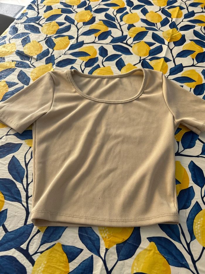 Crop top beige