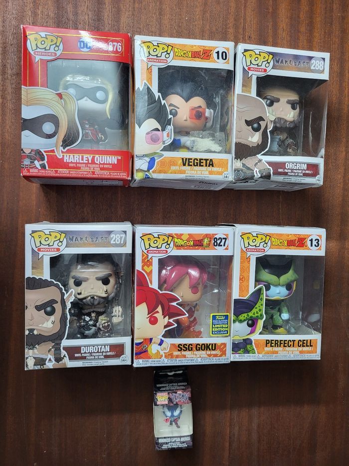 Lot de 7 Figurine POP Dragon ball, Warcraft, DC et Marvel - photo numéro 8