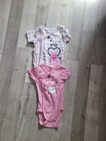 Lot de 2 bodys 0 mois