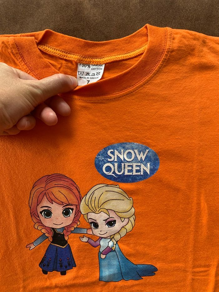 T-shirt 7 ans reine des neiges - photo numéro 2