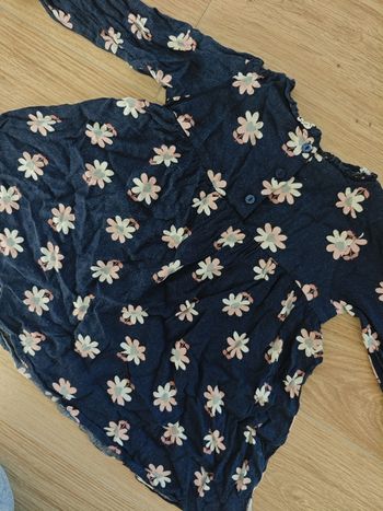 Robe marine imprimée fleurs/ cœurs Vertbaudet 3 ans