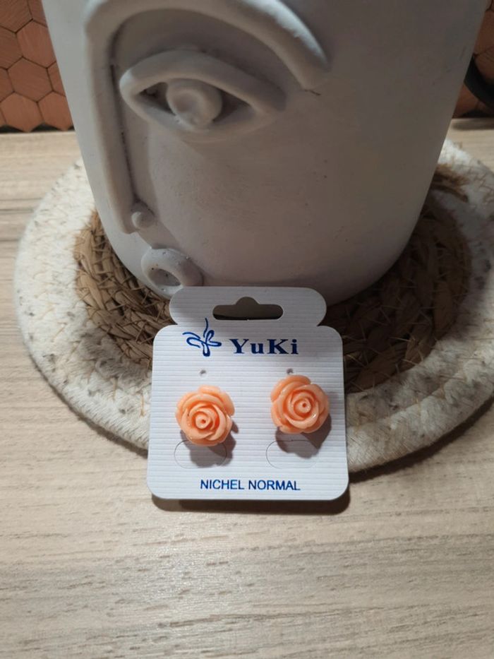 Neuf > Boucles d'oreilles roses de corail - photo numéro 2