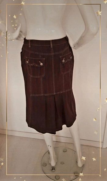Jupe en jean marron