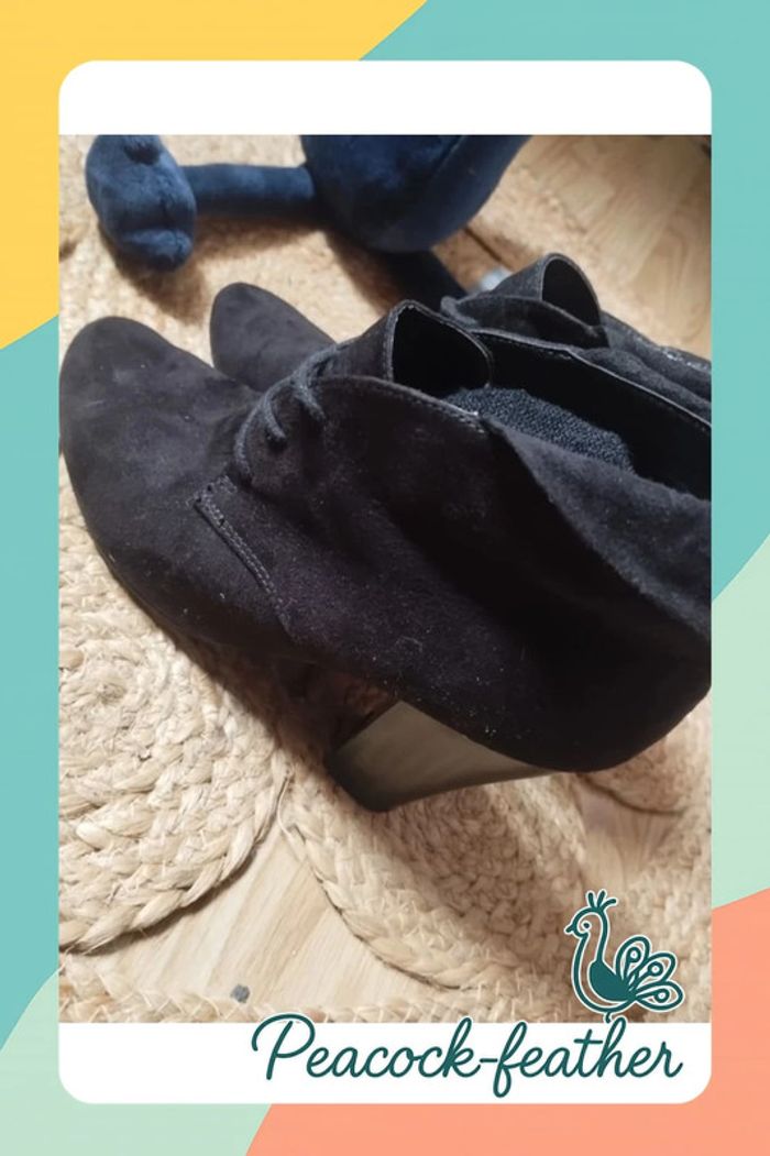 Bottines à talons noires 36 - photo numéro 7