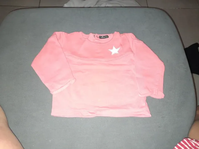 Sweat polaire corail avec étoile blanche influx 18 mois