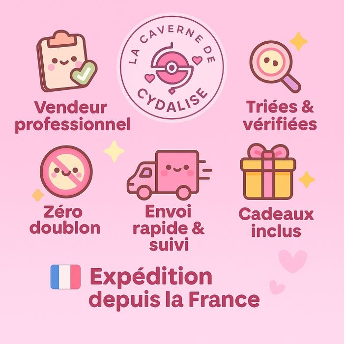 Lot de 55 Cartes Pokemon sans Double Dont 5 Brillantes + des autocollants - photo numéro 3