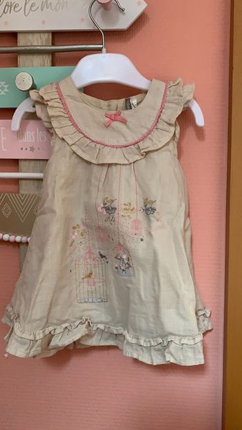 Adorable robe oiseaux et cages orchestra 6 mois