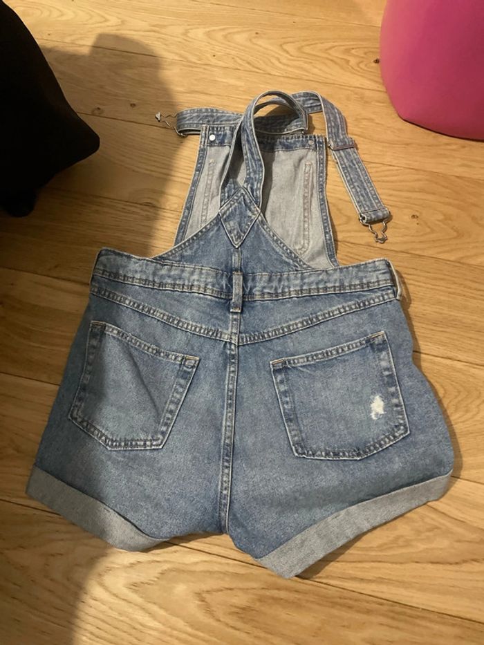 Salopette short en jean - photo numéro 6