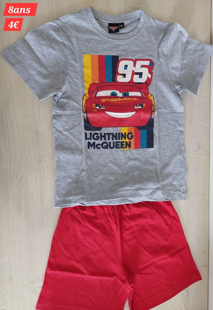 Ensemble short et tee-shirt Cars 8ans - photo numéro 2
