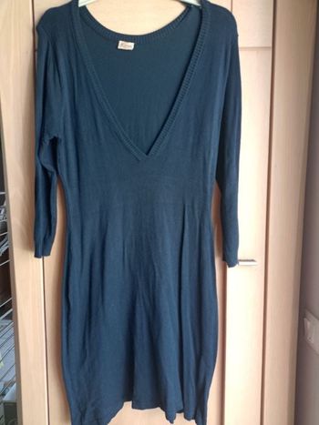 Robe femme bleue manches 3/4