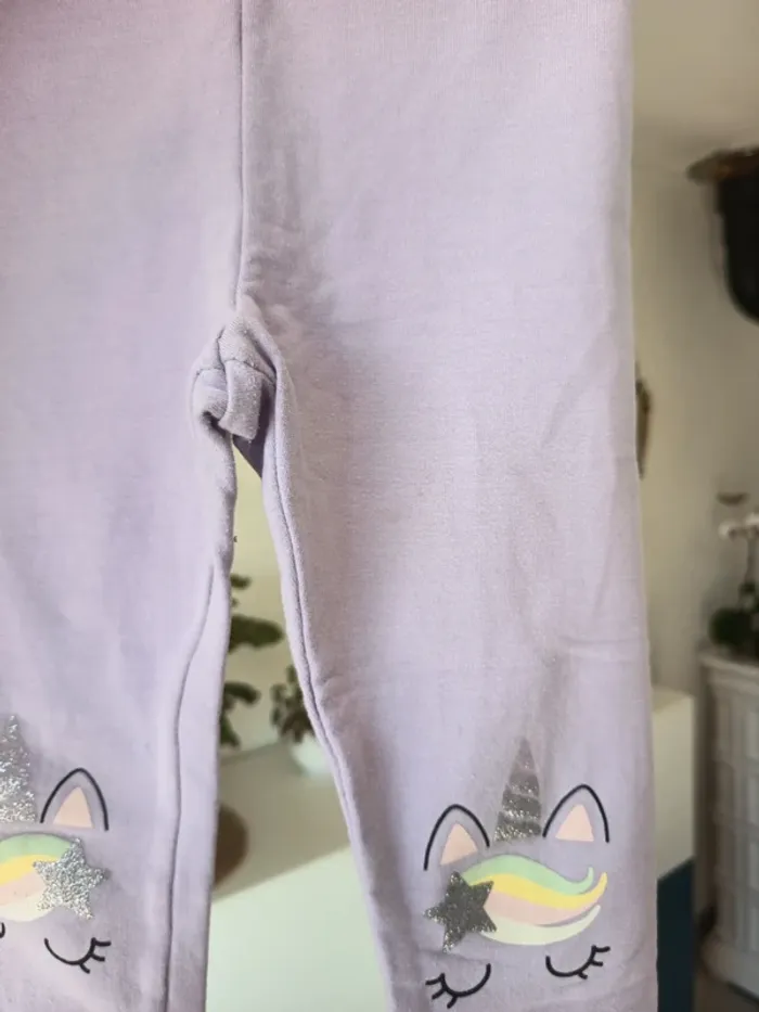 Legging Intérieur gratté, fourré, licorne - photo numéro 6