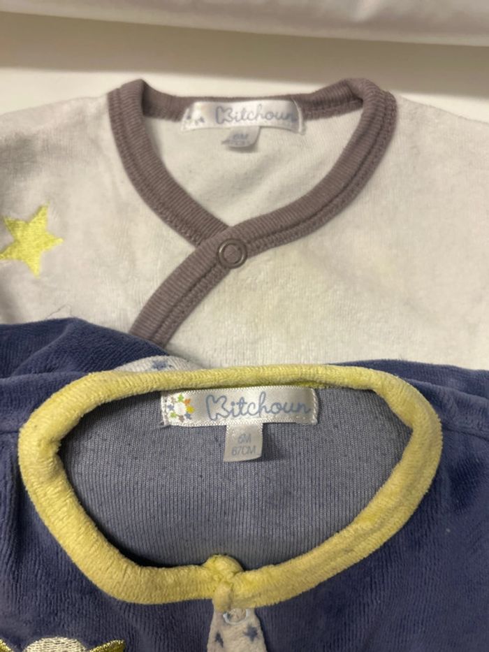 2 pyjamas hiver velours - photo numéro 4