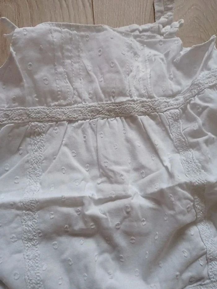 Robe blanche à bretelles avec accessoire cheveux Gémo 12 mois - photo numéro 3