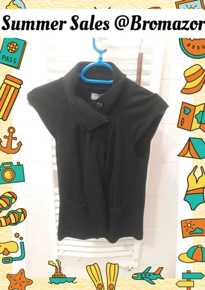 Gilet manches courtes col cheminée taille L / 40
