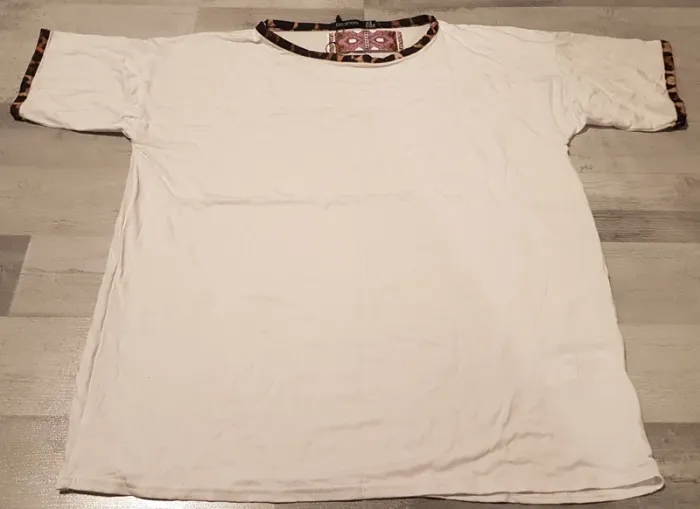 Tee-shirt blanc/léopard - Boohoo - T.44 - photo numéro 2