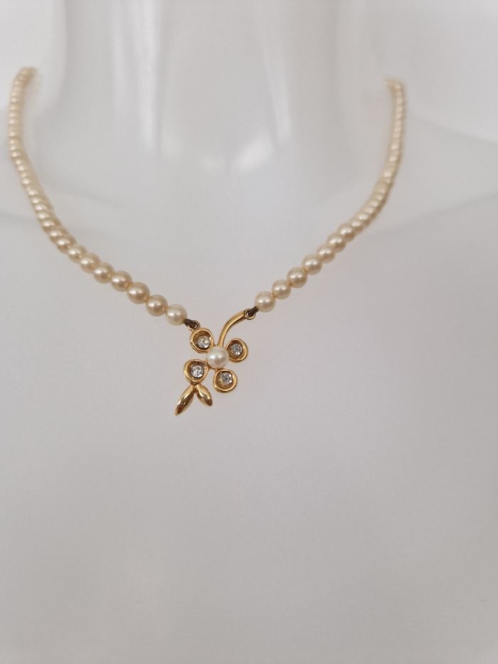Collier vintage perles et son motif - photo numéro 3