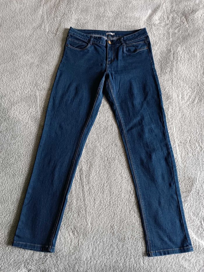 Jean bleu droit femme Gémo – Taille 40 - photo numéro 2
