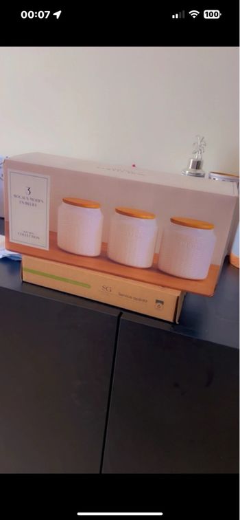 Coffret de 3 bocaux en relief