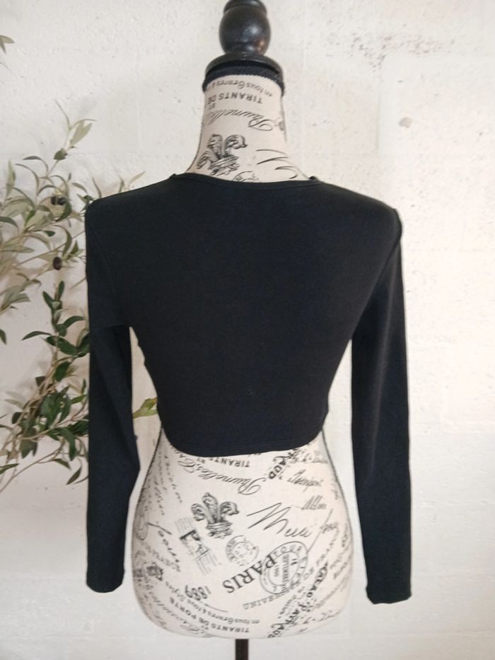 🖤 Crop top noir à manches longues Shein – Taille S – Très bon état - photo numéro 4