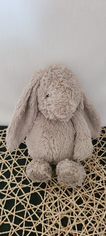 Doudou Lapin Bashful Jellycat Gris