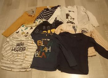 Lot tee shirt manches longues 18 mois