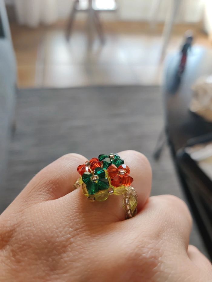 Bague en perles de Swarovski - photo numéro 2