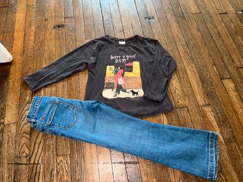 T-shirt Zara et jeans okaidi 7 ans